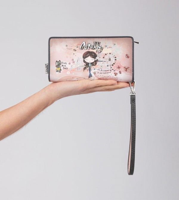 Anekke Peace & Love Pink Large Rfid Geldbörse | 1605-LXRSD